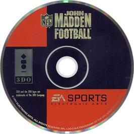 Artwork on the Disc for John Madden Football '93 on the Panasonic 3DO.