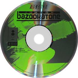 Artwork on the Disc for Johnny Bazookatone on the Panasonic 3DO.