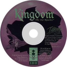 Artwork on the Disc for Kingdom: The Far Reaches on the Panasonic 3DO.