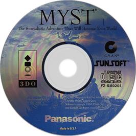 Artwork on the Disc for Myst on the Panasonic 3DO.