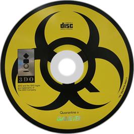 Artwork on the Disc for Quarantine on the Panasonic 3DO.