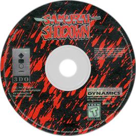 Artwork on the Disc for Samurai Shodown / Samurai Spirits on the Panasonic 3DO.