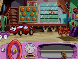 In game image of Putt-Putt Goes to the Moon on the Panasonic 3DO.