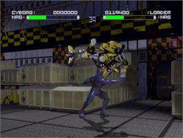 In game image of Rise of the Robots on the Panasonic 3DO.
