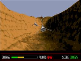 In game image of Star Wars: Rebel Assault on the Panasonic 3DO.