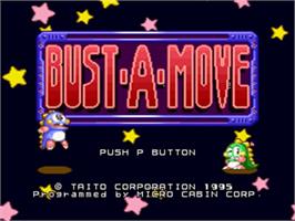 Title screen of Bust a Move on the Panasonic 3DO.