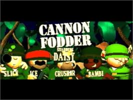 Title screen of Cannon Fodder on the Panasonic 3DO.
