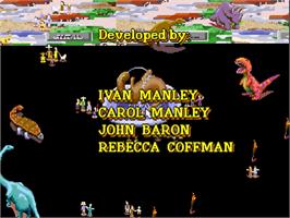 Title screen of Dinopark Tycoon on the Panasonic 3DO.