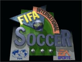 Title screen of FIFA International Soccer on the Panasonic 3DO.