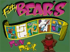 Title screen of Fatty Bear's Fun Pack on the Panasonic 3DO.
