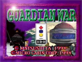 Title screen of Guardian War on the Panasonic 3DO.