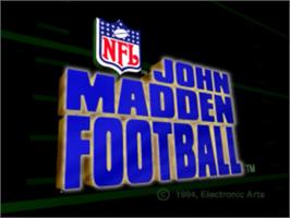 Title screen of John Madden Football '93 on the Panasonic 3DO.