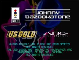 Title screen of Johnny Bazookatone on the Panasonic 3DO.