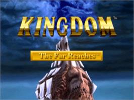 Title screen of Kingdom: The Far Reaches on the Panasonic 3DO.