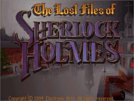 Title screen of Lost Files of Sherlock Holmes: The Case of the Serrated Scalpel on the Panasonic 3DO.