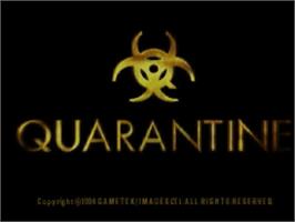Title screen of Quarantine on the Panasonic 3DO.