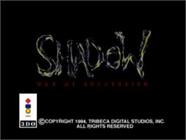 Title screen of Shadow: War of Succession on the Panasonic 3DO.