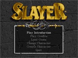 Title screen of Slayer on the Panasonic 3DO.