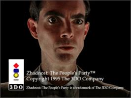 Title screen of Zhadnost: The People's Party on the Panasonic 3DO.