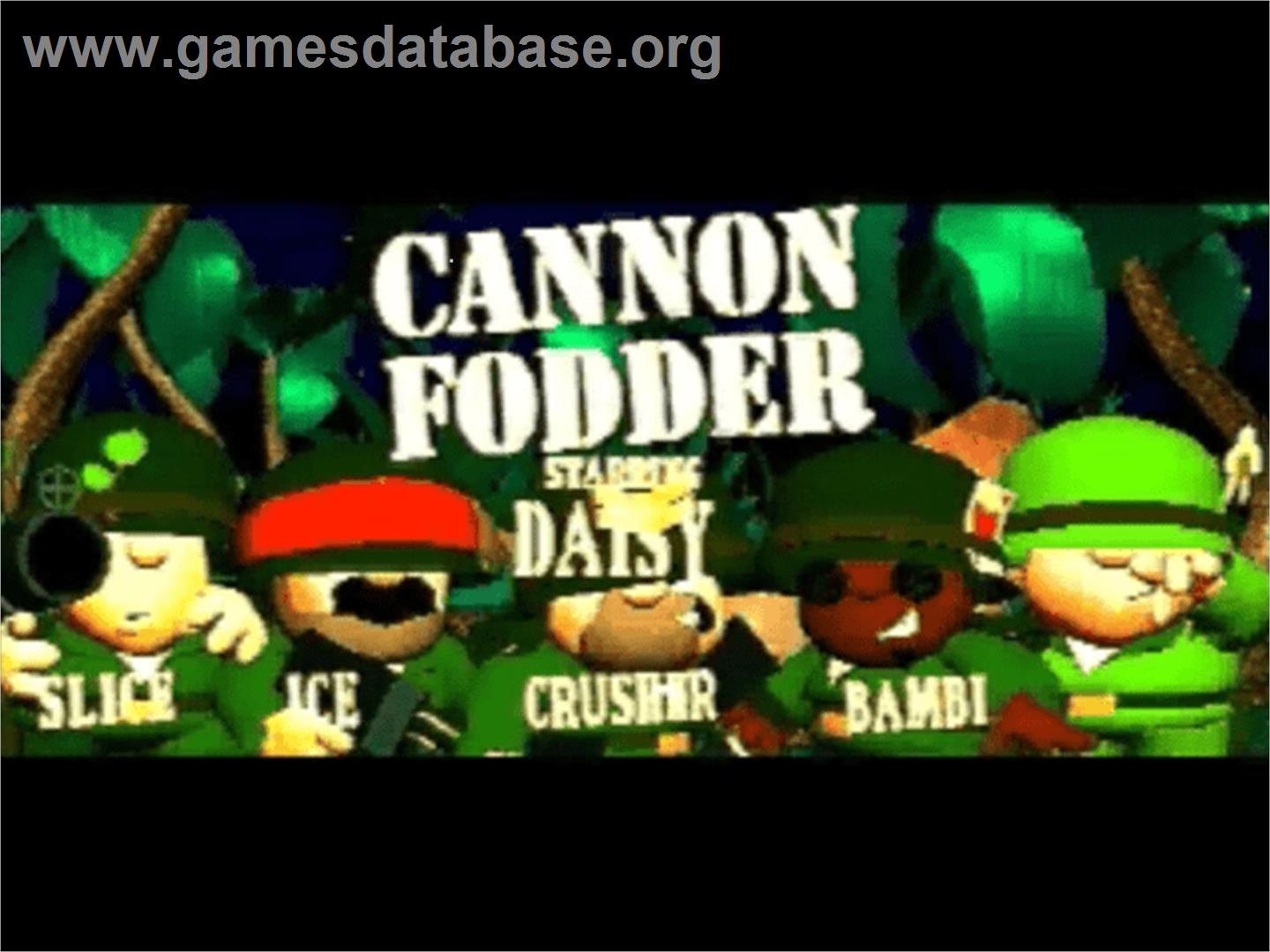 Cannon Fodder - Panasonic 3DO - Artwork - Title Screen