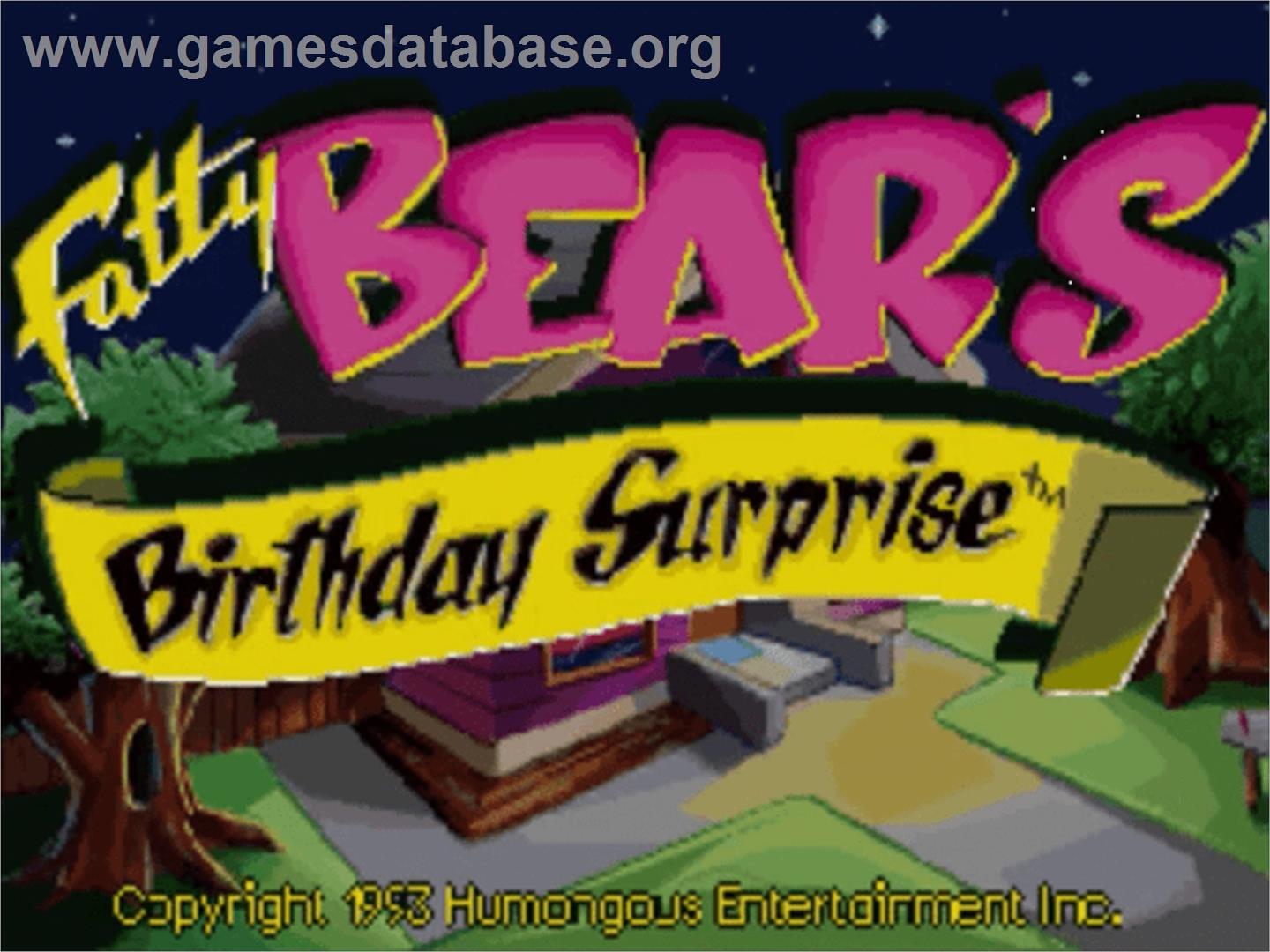 Fatty Bear's Birthday Surprise - Panasonic 3DO - Artwork - Title Screen