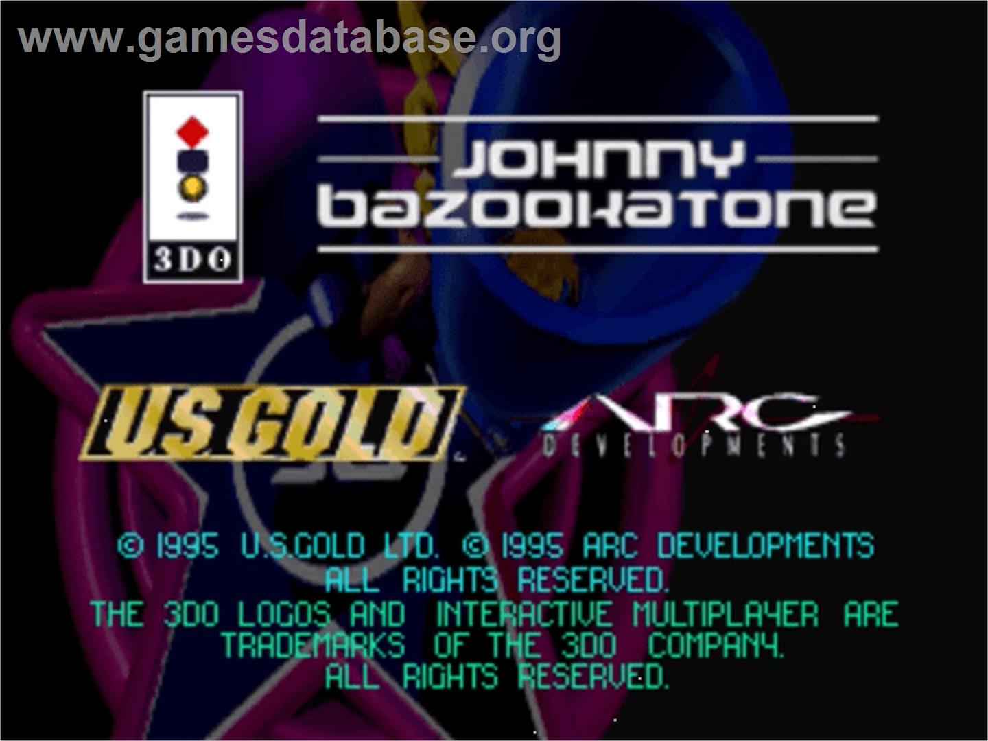 Johnny Bazookatone - Panasonic 3DO - Artwork - Title Screen