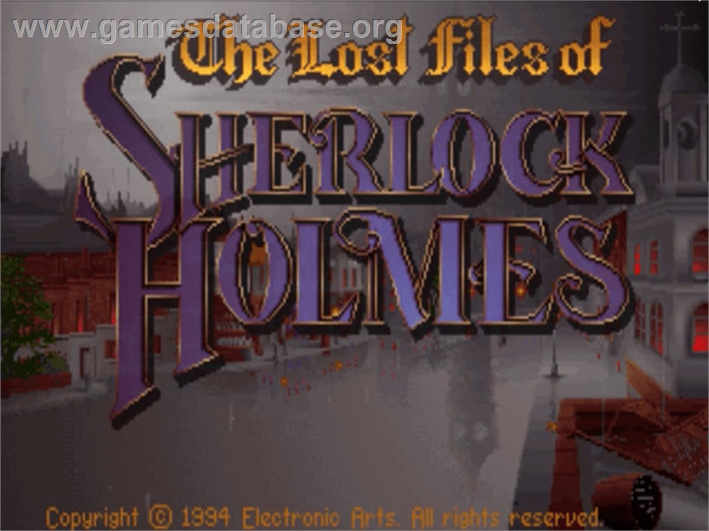 Lost Files of Sherlock Holmes: The Case of the Serrated Scalpel - Panasonic 3DO - Artwork - Title Screen