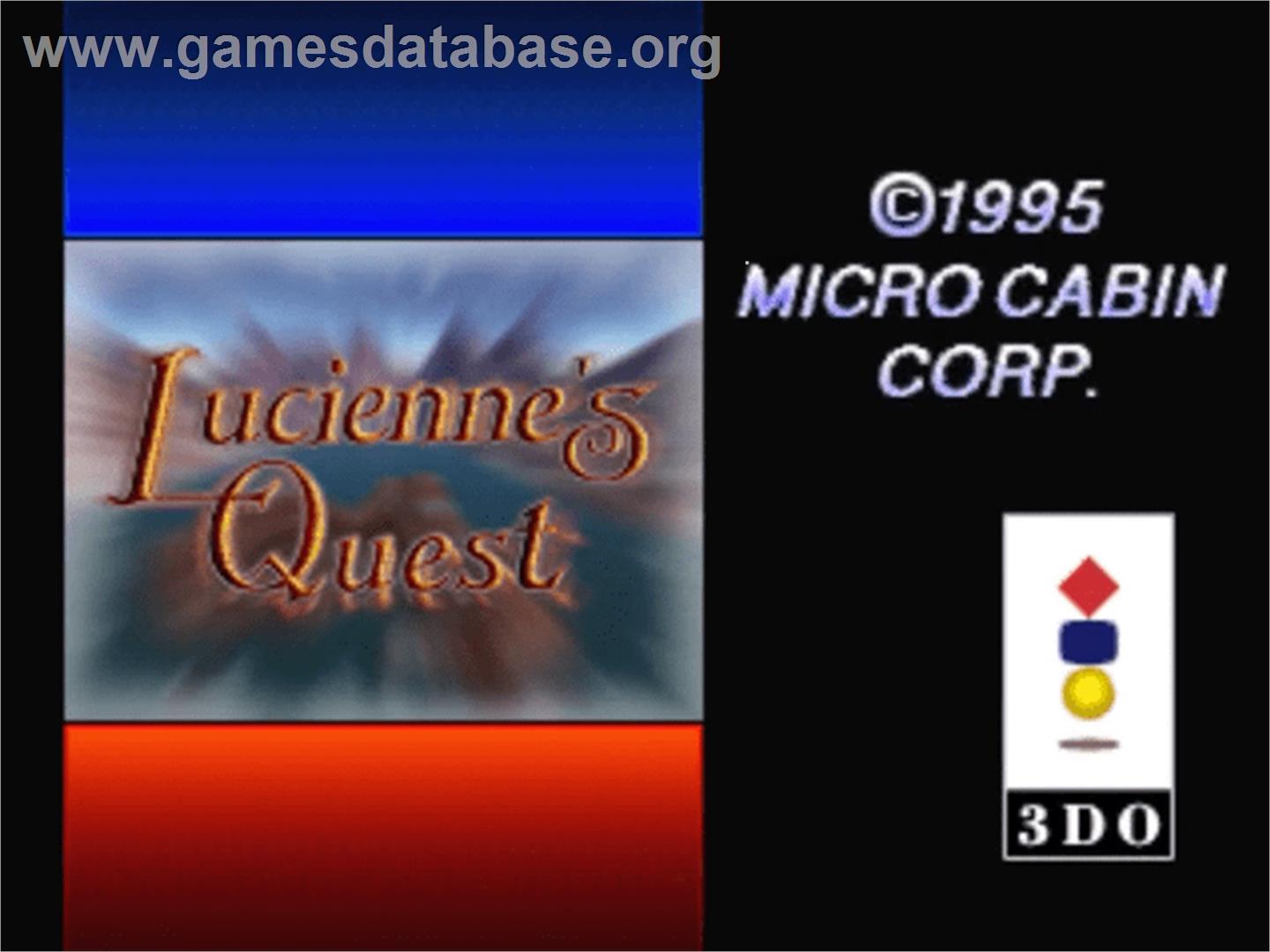Lucienne's Quest - Panasonic 3DO - Artwork - Title Screen