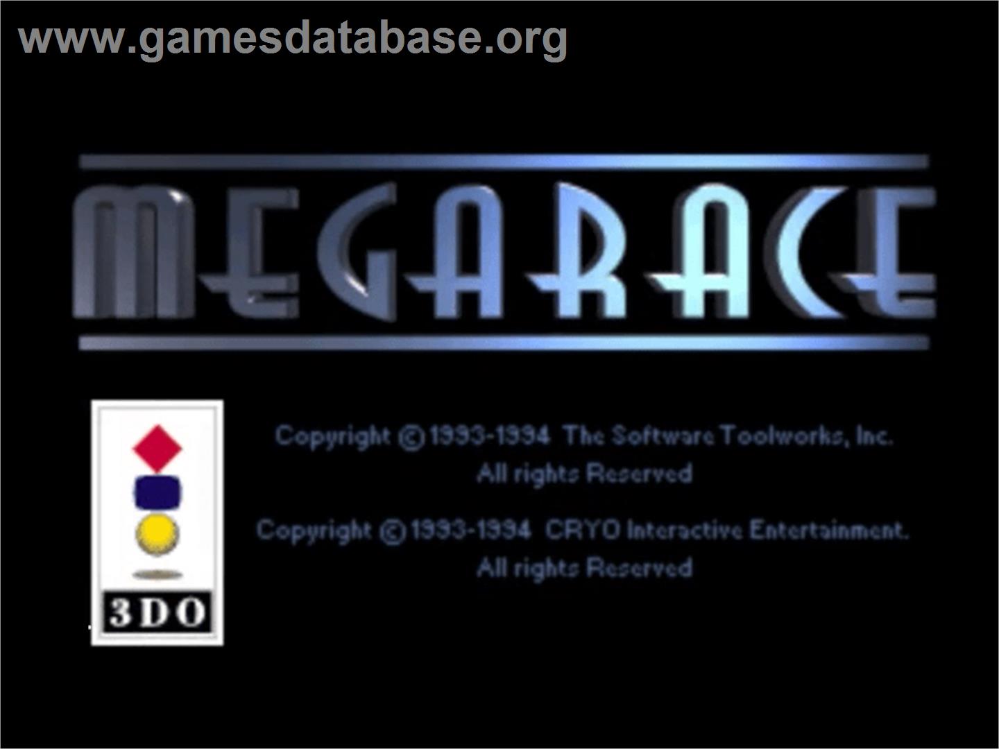 MegaRace - Panasonic 3DO - Artwork - Title Screen