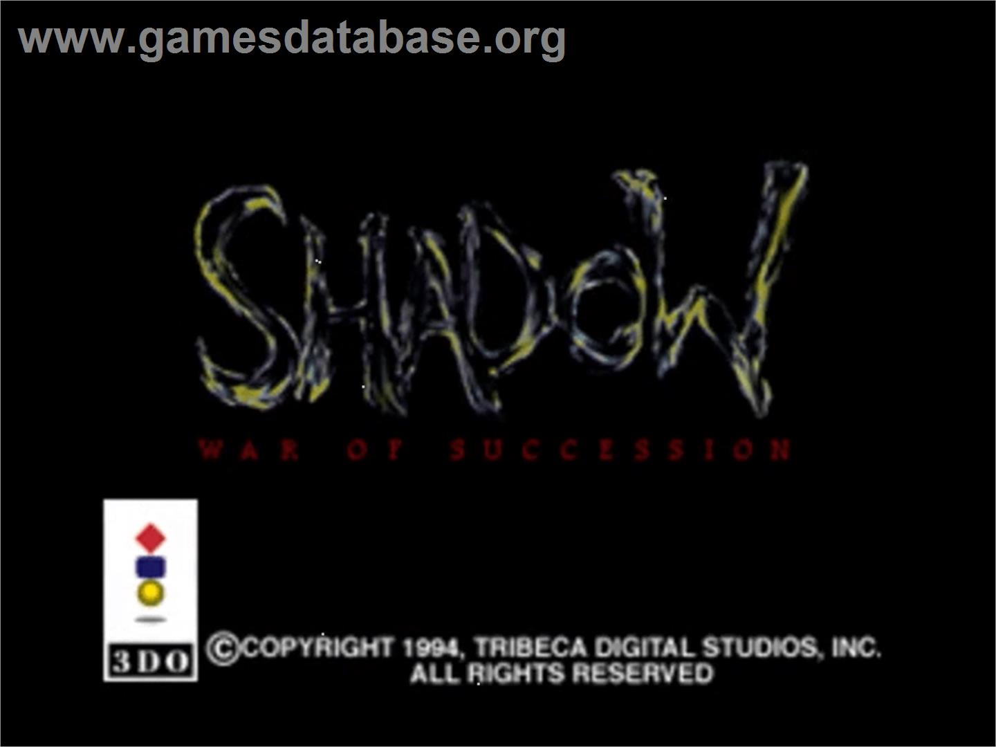 Shadow: War of Succession - Panasonic 3DO - Artwork - Title Screen