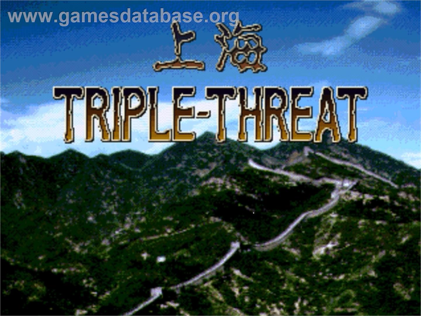 Shanghai: Triple-Threat - Panasonic 3DO - Artwork - Title Screen