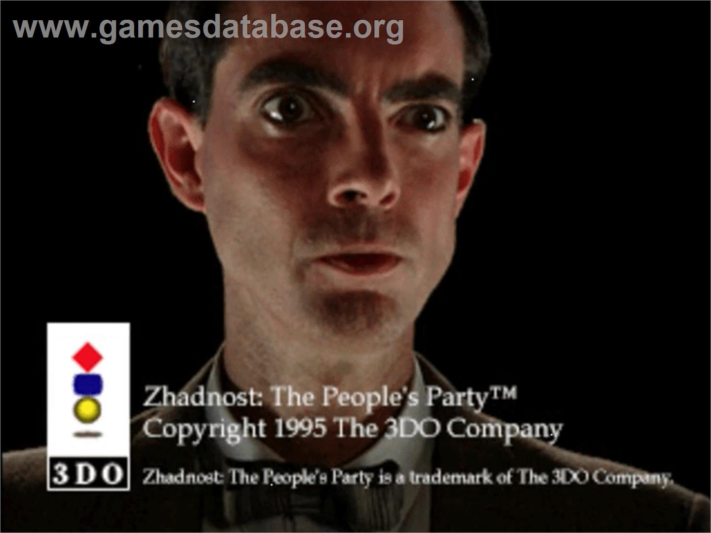 Zhadnost: The People's Party - Panasonic 3DO - Artwork - Title Screen