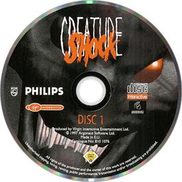 Artwork on the Disc for Creature Shock on the Philips CD-i.