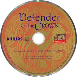 Artwork on the Disc for Defender of the Crown on the Philips CD-i.