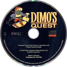 Artwork on the Disc for Dimo's Quest on the Philips CD-i.