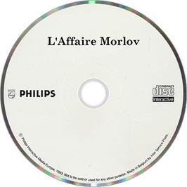 Artwork on the Disc for L'affaire Morlov on the Philips CD-i.