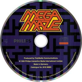Artwork on the Disc for Mega Maze on the Philips CD-i.