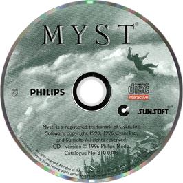 Artwork on the Disc for Myst on the Philips CD-i.