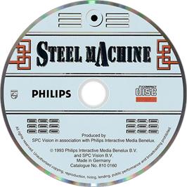 Artwork on the Disc for Steel Machine on the Philips CD-i.