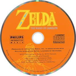 Artwork on the Disc for Zelda: The Wand of Gamelon on the Philips CD-i.