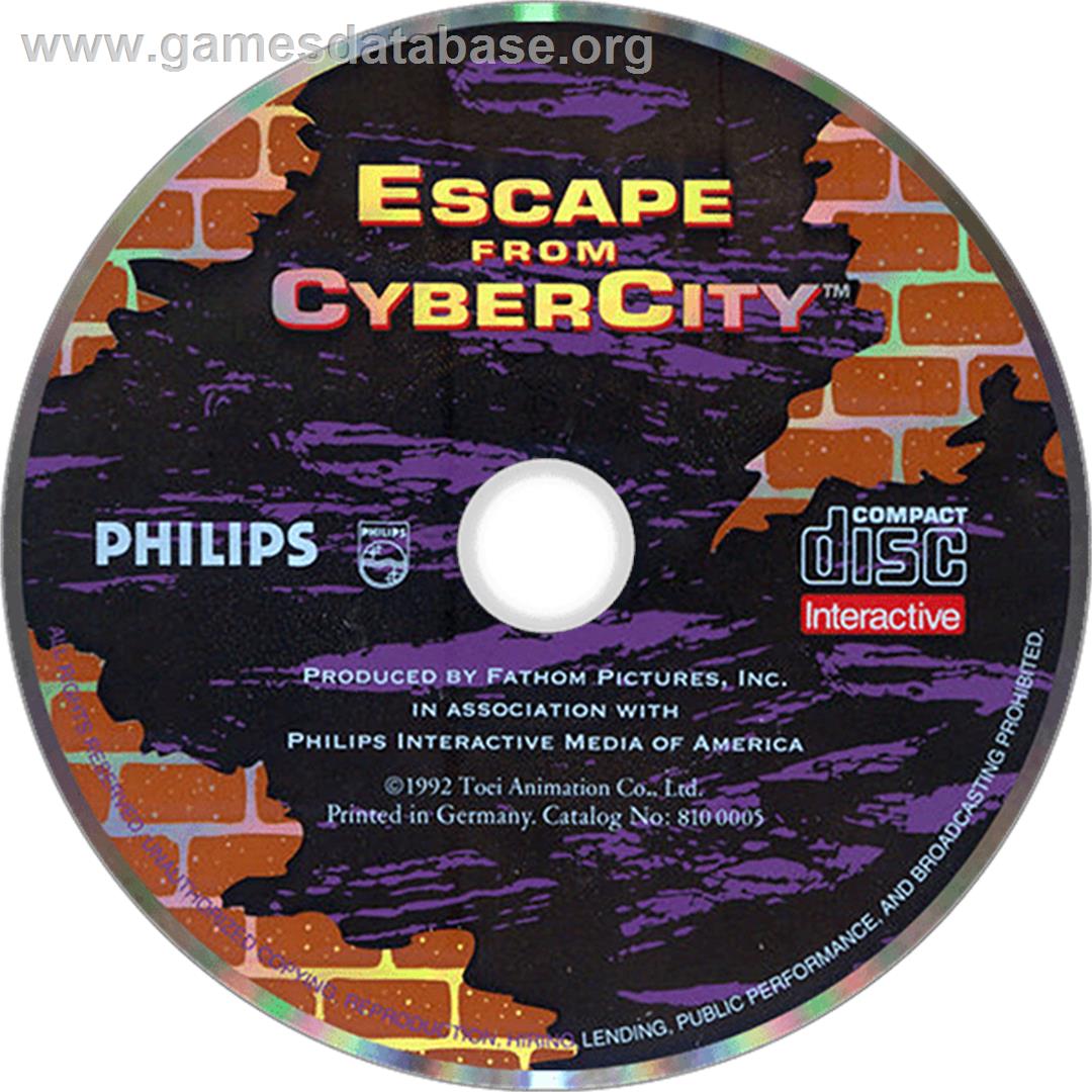 Escape From CyberCity - Philips CD-i - Artwork - Disc