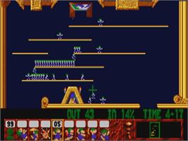 In game image of Lemmings on the Philips CD-i.