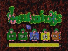 Title screen of Lemmings on the Philips CD-i.