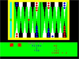 In game image of Backgammon on the Philips VG 5000.