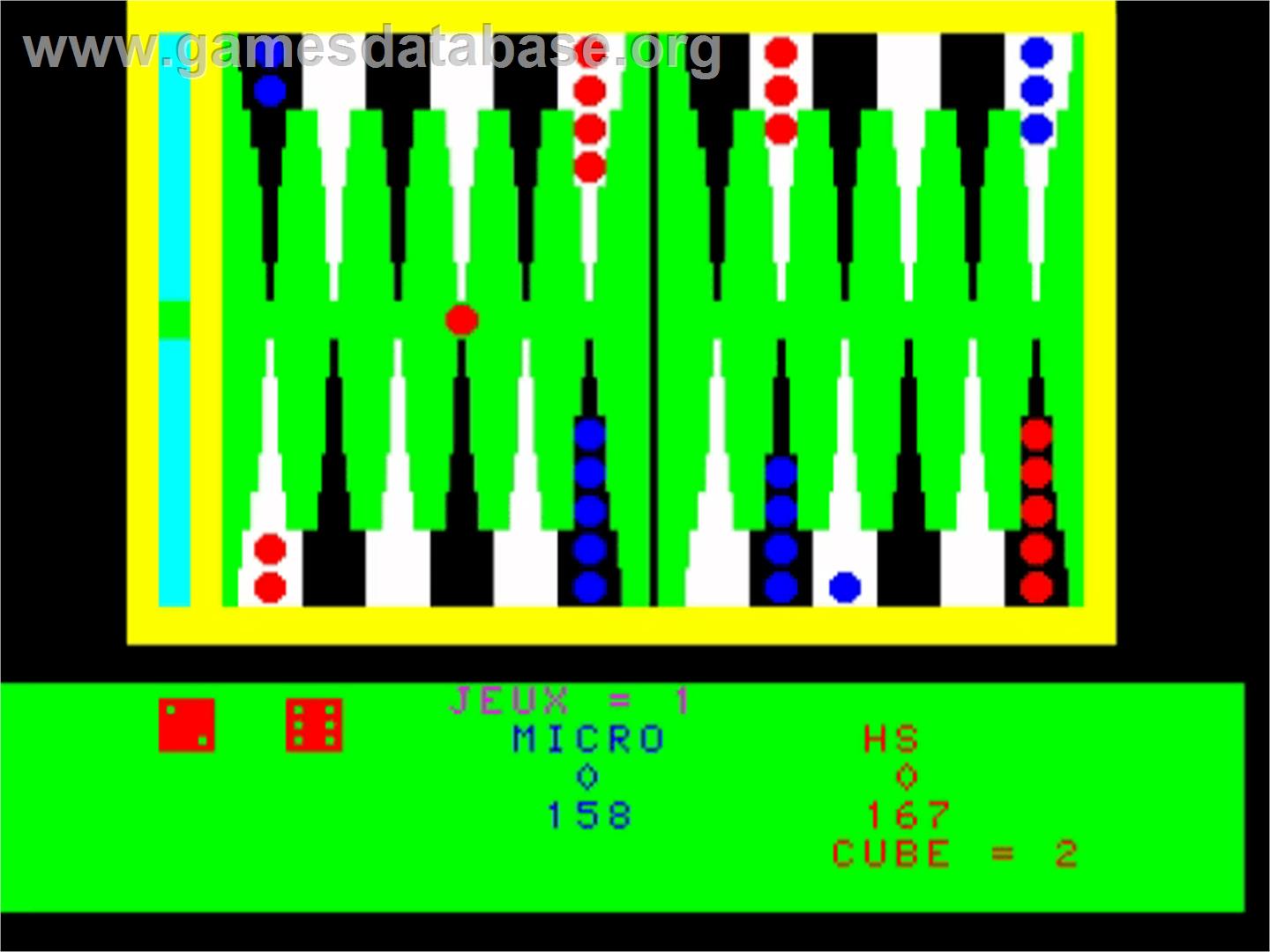 Backgammon - Philips VG 5000 - Artwork - In Game