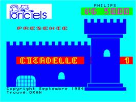 Title screen of Citadelle on the Philips VG 5000.