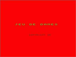 Title screen of Jeu De Dames on the Philips VG 5000.