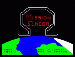 Title screen of Mission Omega on the Philips VG 5000.