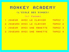 Title screen of Monkey Academy on the Philips VG 5000.