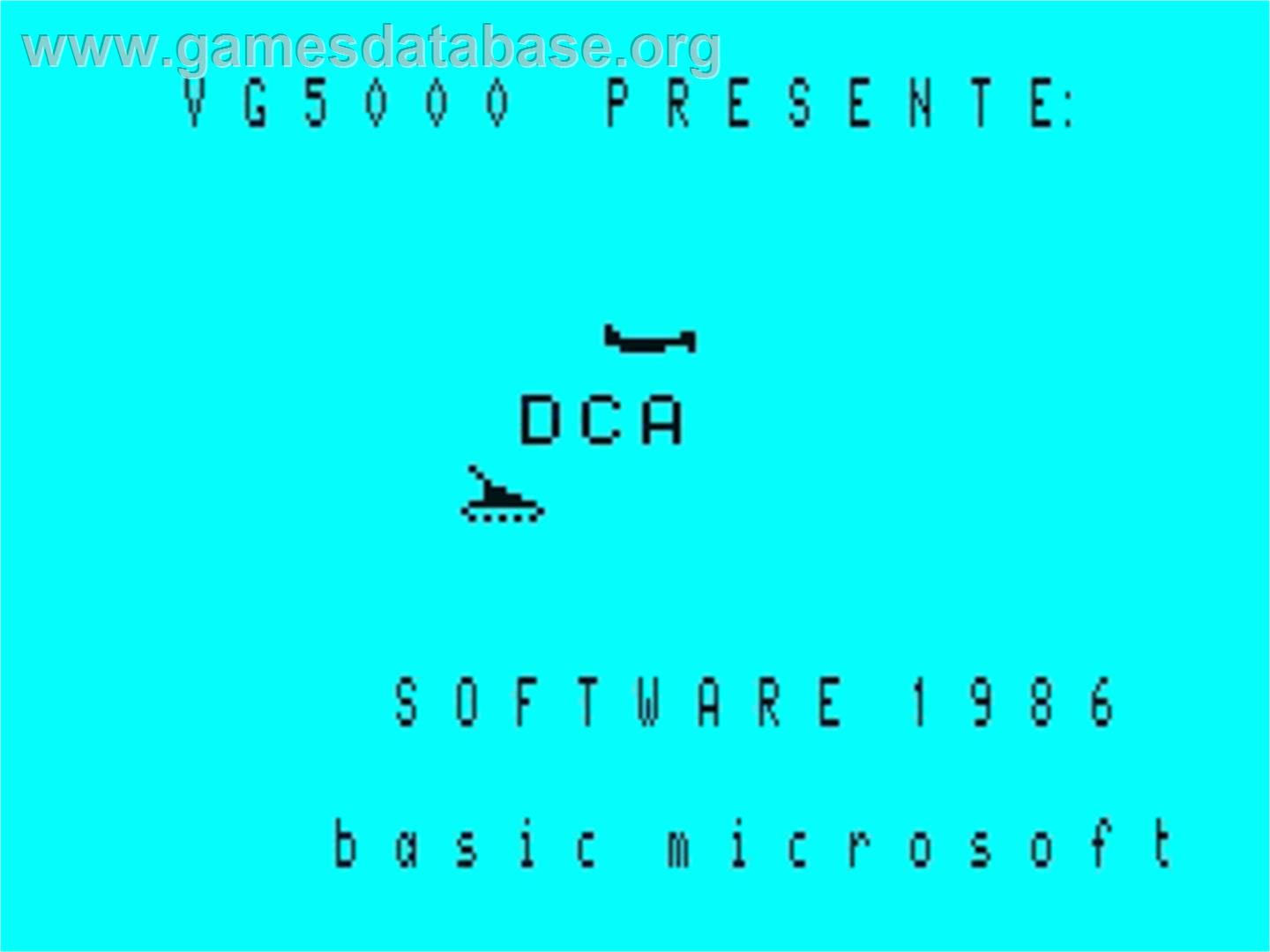 DCA - Philips VG 5000 - Artwork - Title Screen